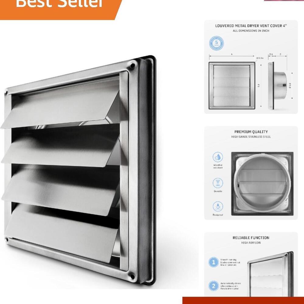 Eco-Friendly VKE 4-Inch External Vent Cover - Protects & Enhances Air Efficiency